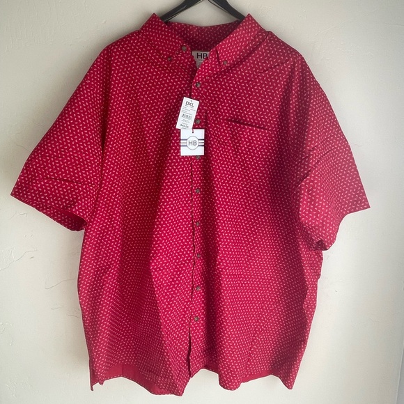 Men's Red Short Sleeve Shirt - Picture 1 of 7